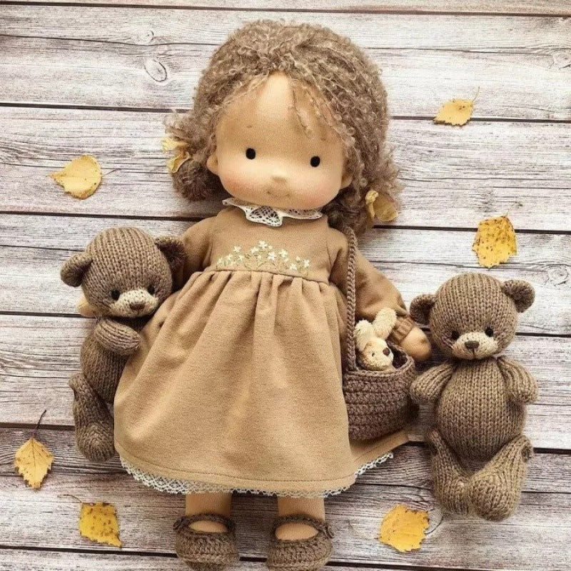 POUPÉE POUR FILLE, fait à la main, matériaux naturels, artisanal, lin POUPÉE POUR FILLE, fait à la main, matériaux naturels, artisanal, lin
