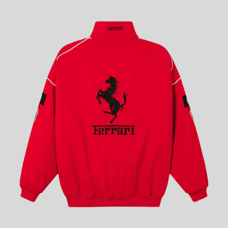 Veste de Course Ferrari Vintage Unisexe – Style Rétro F1