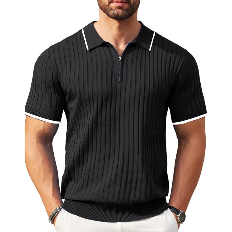 Polo Aule en Maille Côtelée – Style Estival & Confort Moderne