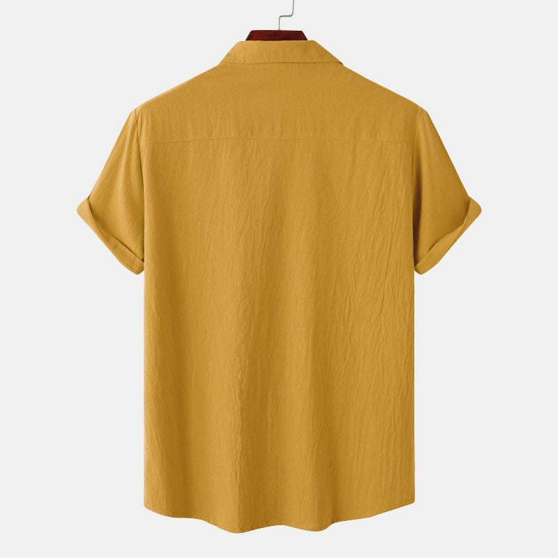 Chemise en Lin pour Homme – Manches Courtes – Légère & Élégante pour l’Été
