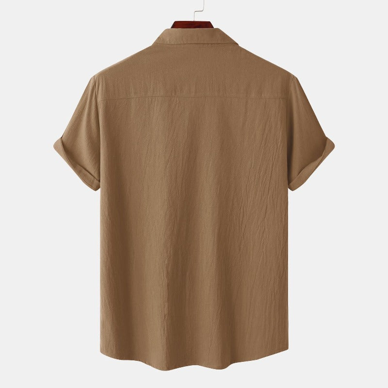 Chemise en Lin pour Homme – Manches Courtes – Légère & Élégante pour l’Été