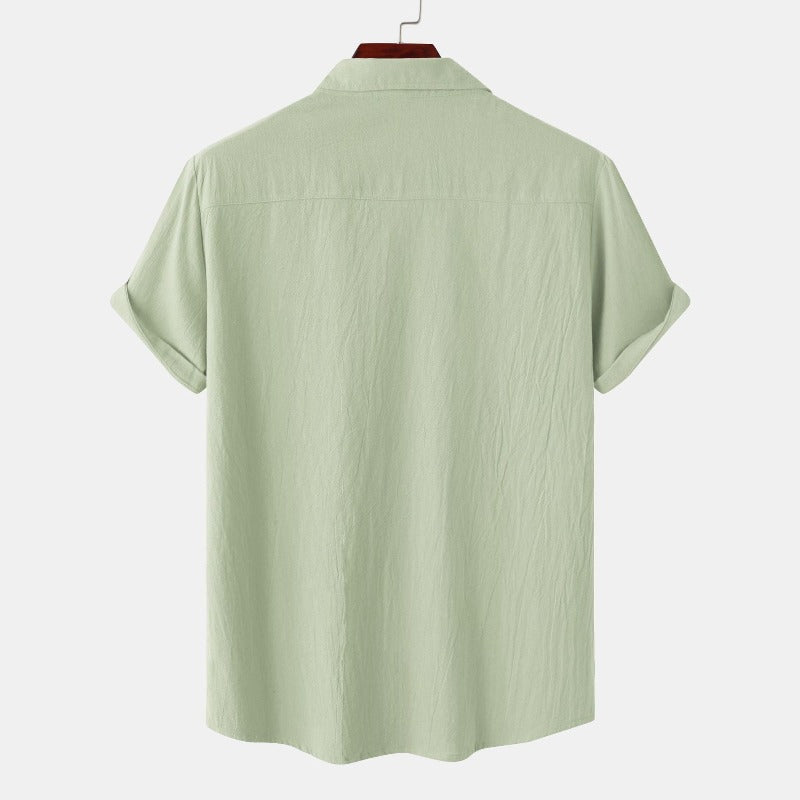 Chemise en Lin pour Homme – Manches Courtes – Légère & Élégante pour l’Été