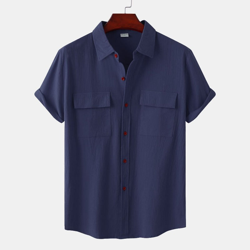 Chemise en Lin pour Homme – Manches Courtes – Légère & Élégante pour l’Été
