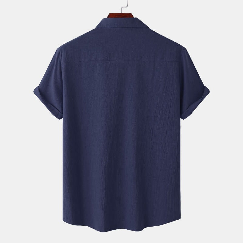 Chemise en Lin pour Homme – Manches Courtes – Légère & Élégante pour l’Été