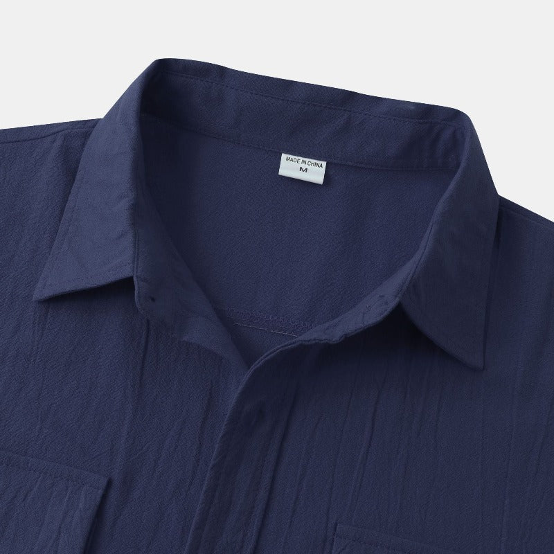 Chemise en Lin pour Homme – Manches Courtes – Légère & Élégante pour l’Été