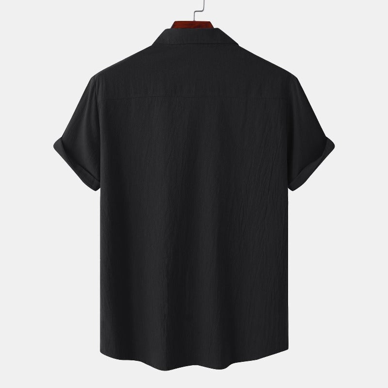 Chemise en Lin pour Homme – Manches Courtes – Légère & Élégante pour l’Été