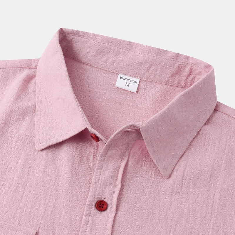 Chemise en Lin pour Homme – Manches Courtes – Légère & Élégante pour l’Été