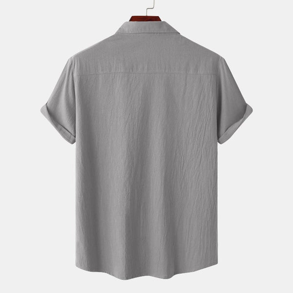 Chemise en Lin pour Homme – Manches Courtes – Légère & Élégante pour l’Été