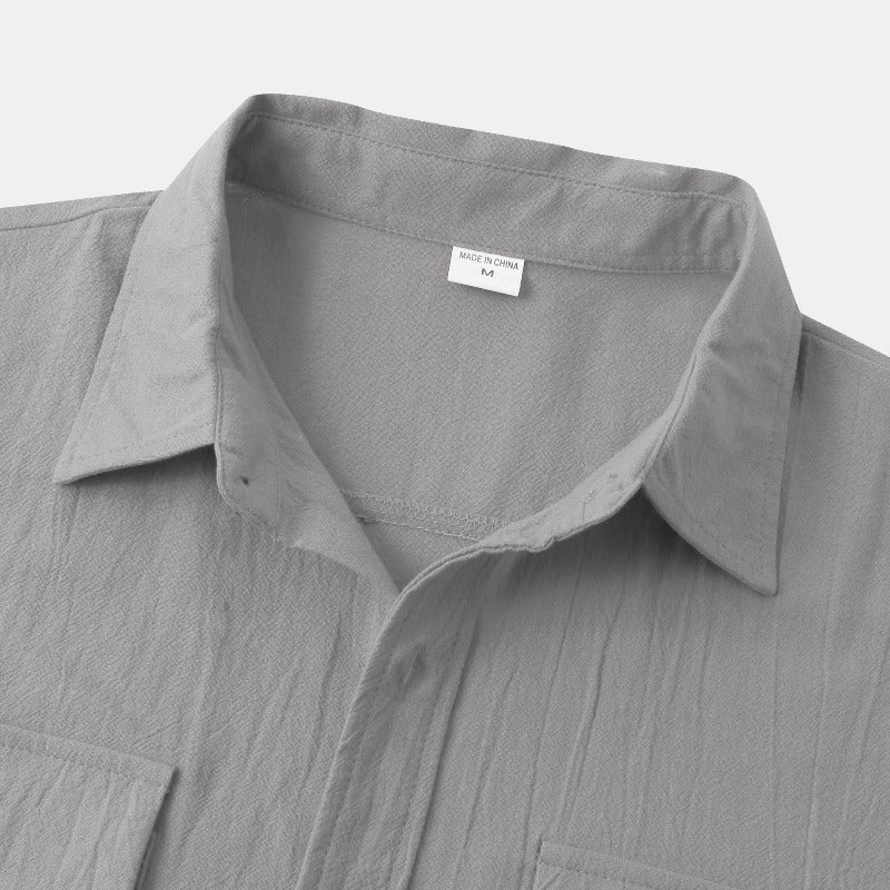 Chemise en Lin pour Homme – Manches Courtes – Légère & Élégante pour l’Été
