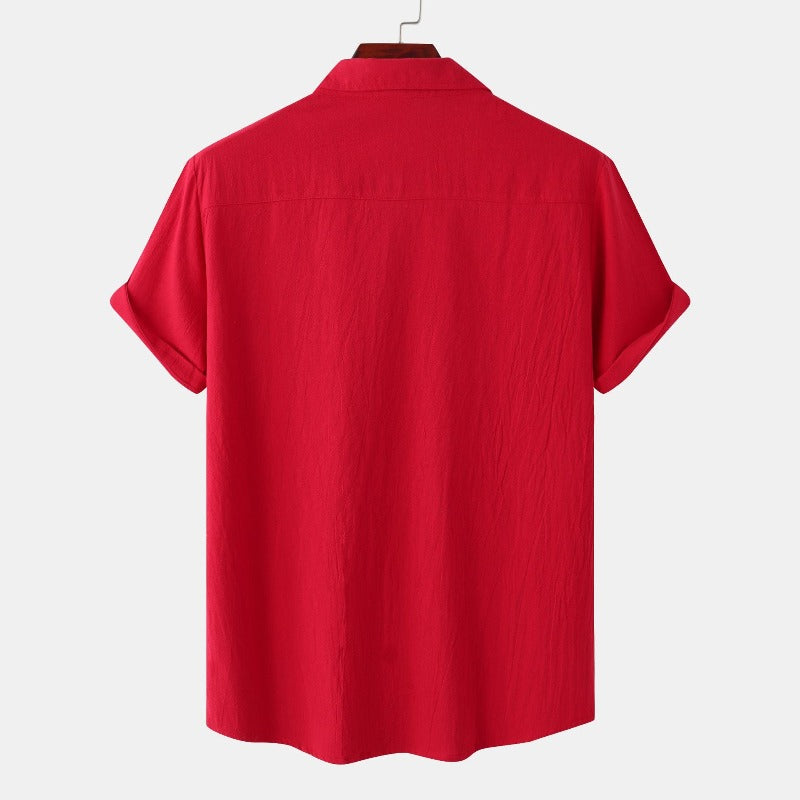Chemise en Lin pour Homme – Manches Courtes – Légère & Élégante pour l’Été