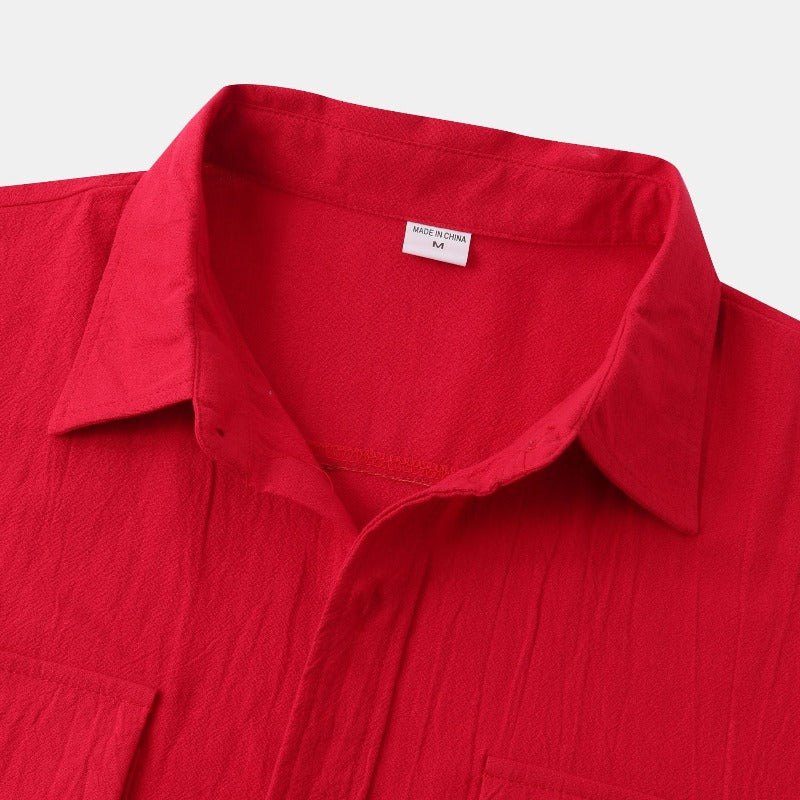 Chemise en Lin pour Homme – Manches Courtes – Légère & Élégante pour l’Été