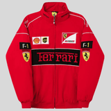 Veste de Course Ferrari Vintage Unisexe – Style Rétro F1