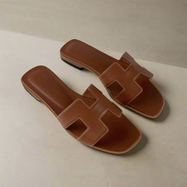 H Sandals Femme | Mules d’Été Élégantes en Cuir PU