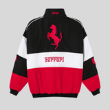 Veste de Course Ferrari Vintage Unisexe – Style Rétro F1