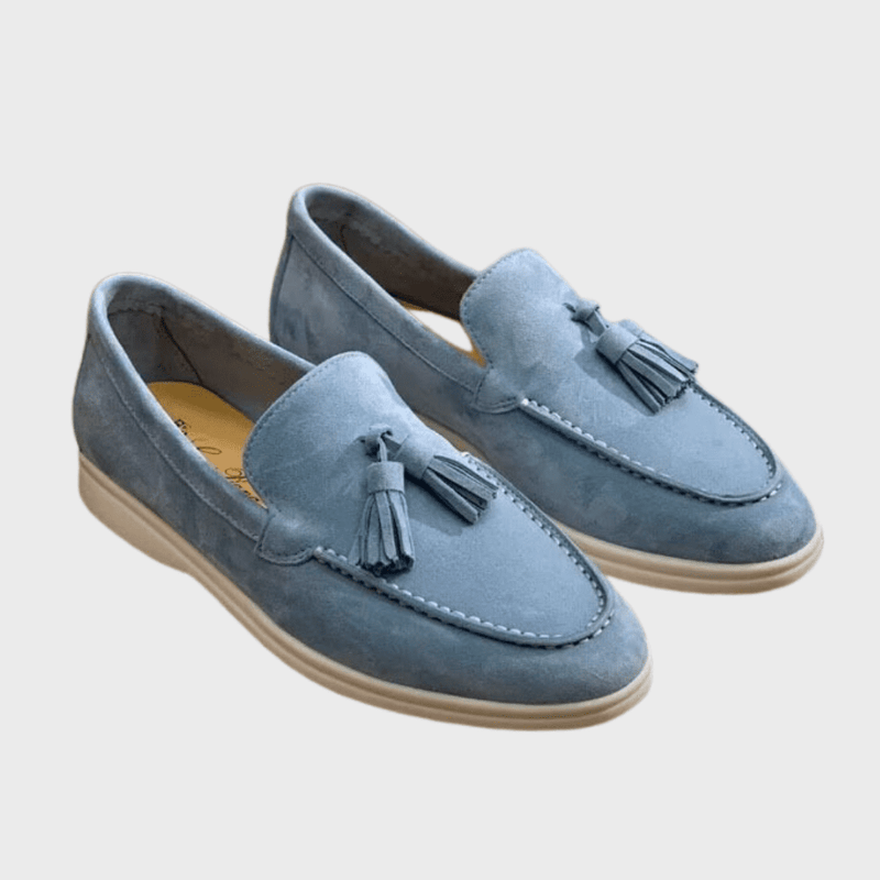 Mocassins Homme en Suède Véritable – Élégance Décontractée et Confort Estival