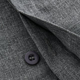 Chemise Homme en Coton et Lin – Manches Courtes – Col Classique – Unie & Respirante