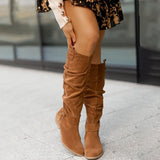Amara | Bottes Hautes en Cuir Suédine Élégantes