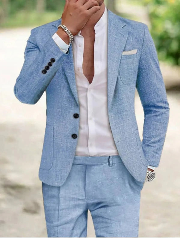 Hugo | Costume Homme en Lin Respirant Slim Fit