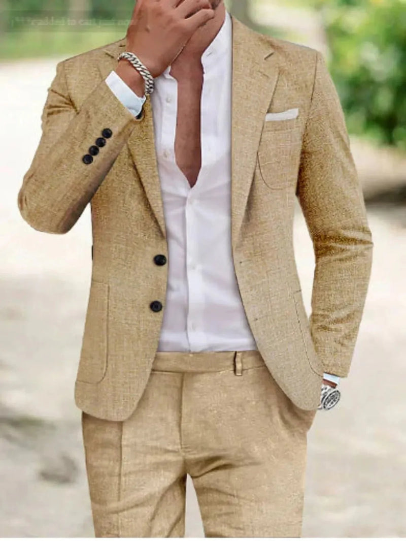 Hugo | Costume Homme en Lin Respirant Slim Fit