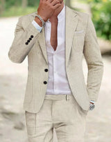 Hugo | Costume Homme en Lin Respirant Slim Fit