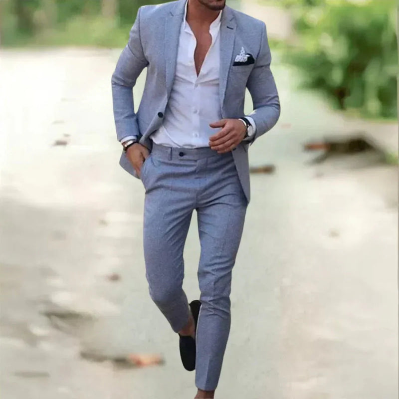 Lorenzo | Costume Lin Coton Homme Slim Fit Été