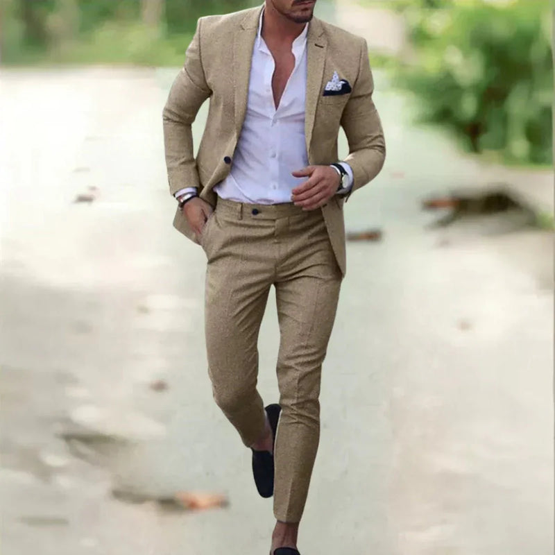 Lorenzo | Costume Lin Coton Homme Slim Fit Été