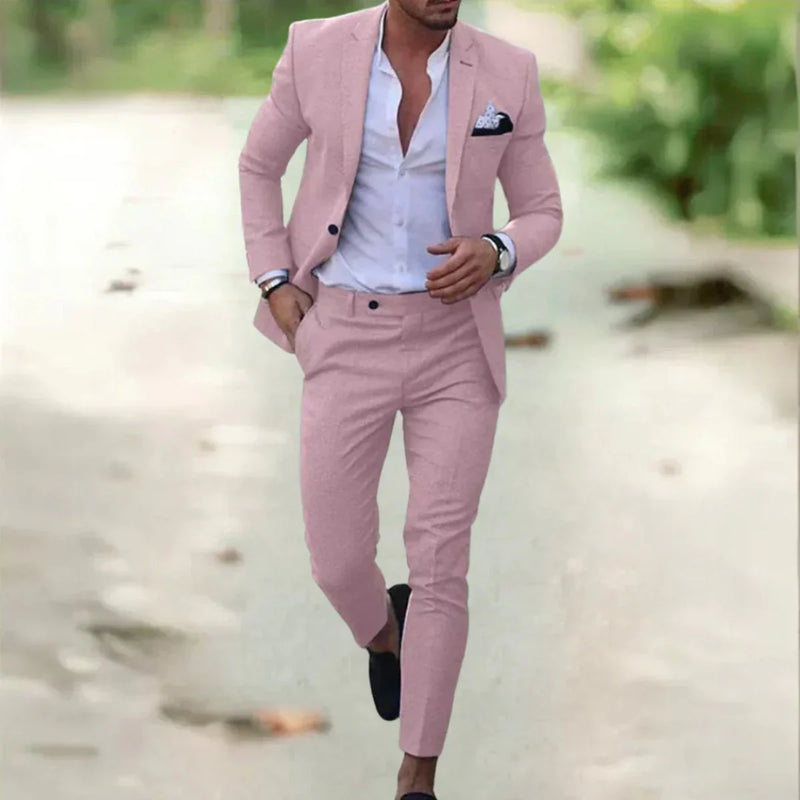 Lorenzo | Costume Lin Coton Homme Slim Fit Été
