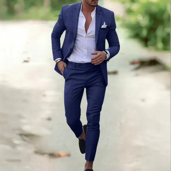 Lorenzo | Costume Lin Coton Homme Slim Fit Été