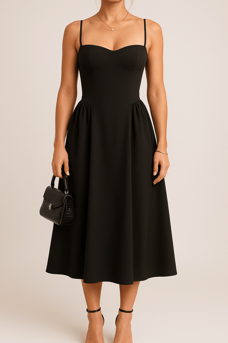 Séléna | Robe Midaxi Patineuse Plissée