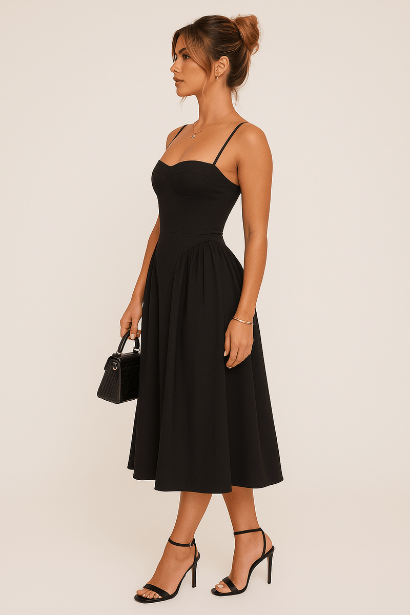 Séléna | Robe Midaxi Patineuse Plissée