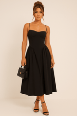 Séléna | Robe Midaxi Patineuse Plissée
