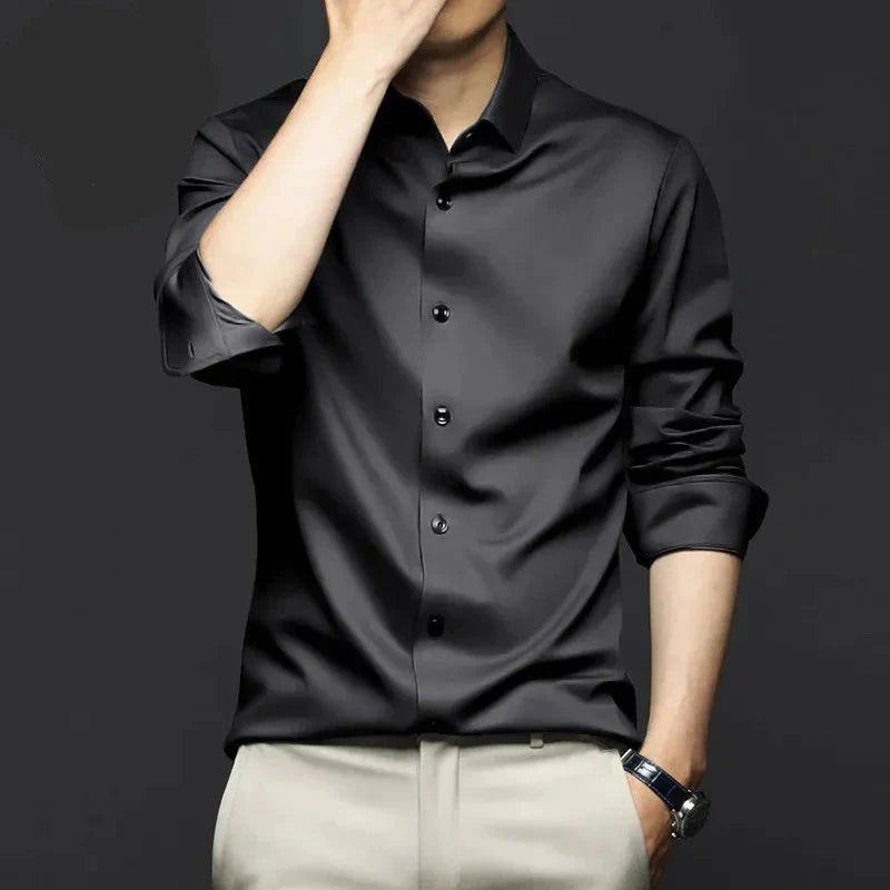 Terence – Chemise en Soie pour Homme – Élégance et Confort Intemporels