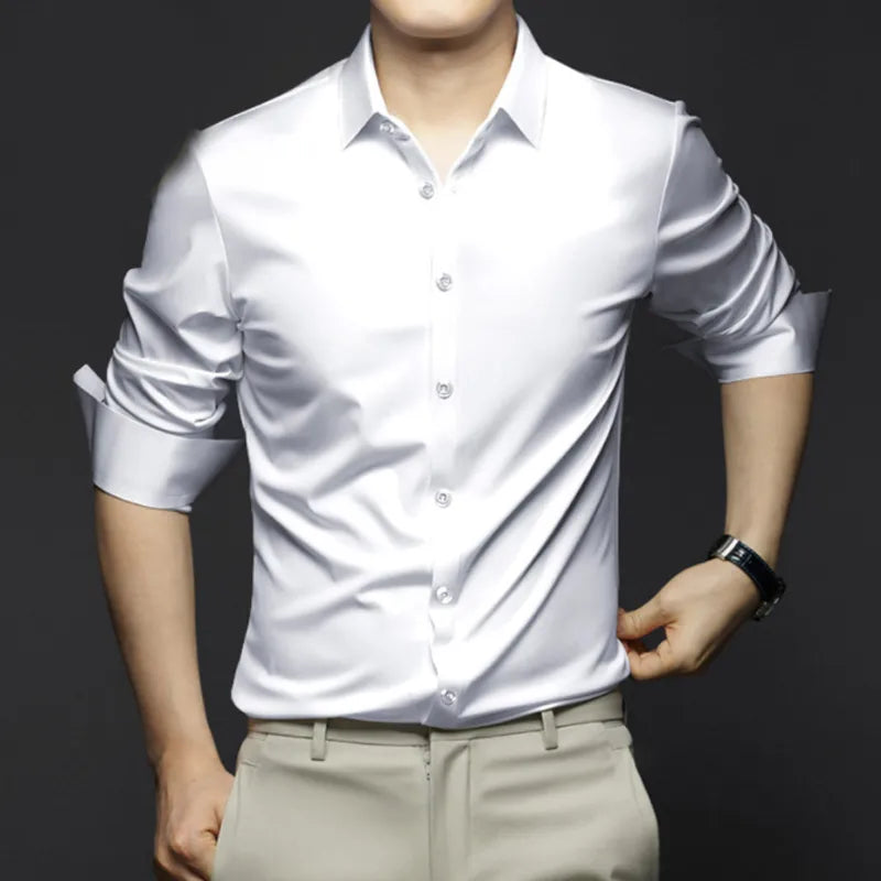 Terence – Chemise en Soie pour Homme – Élégance et Confort Intemporels