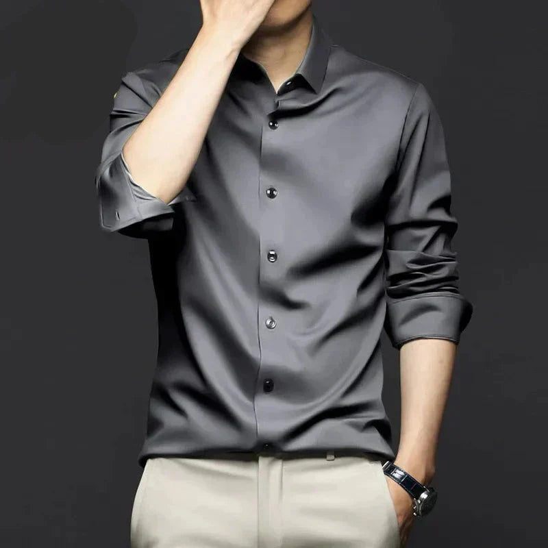 Terence – Chemise en Soie pour Homme – Élégance et Confort Intemporels