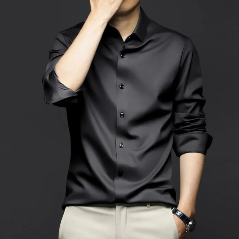Terence – Chemise en Soie pour Homme – Élégance et Confort Intemporels