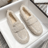 Chaussons DouceMarche – Mocassins d’Intérieur en Peluche, Confort Moelleux et Chaleur Douillette
