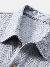 Polo Tricoté à Motif Jacquard Géométrique – Élégance Moderne & Confort Absolu