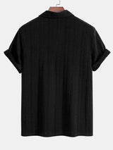 Polo Tricoté à Motif Jacquard Géométrique – Élégance Moderne & Confort Absolu