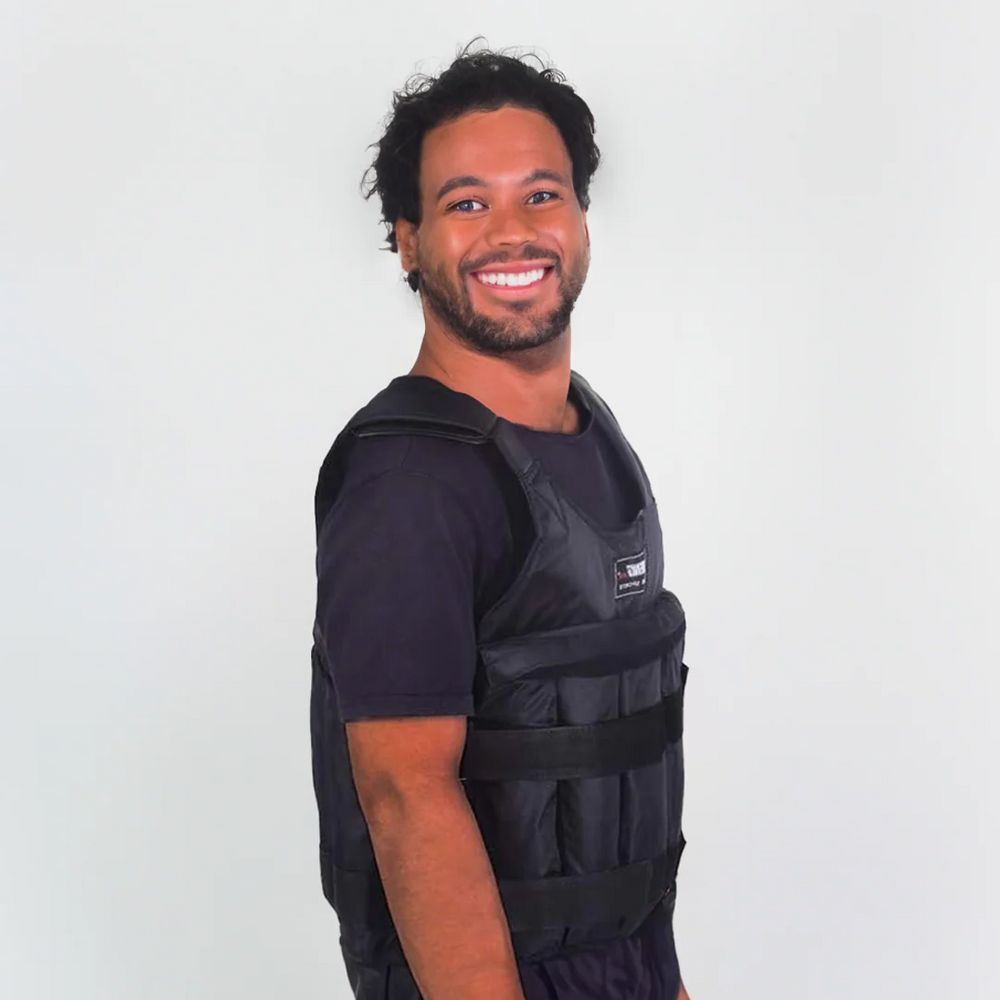 Gilet De Poids 110 Lb (50 Kg) Réglable – Oxford Noir, Fitness Et Musculation